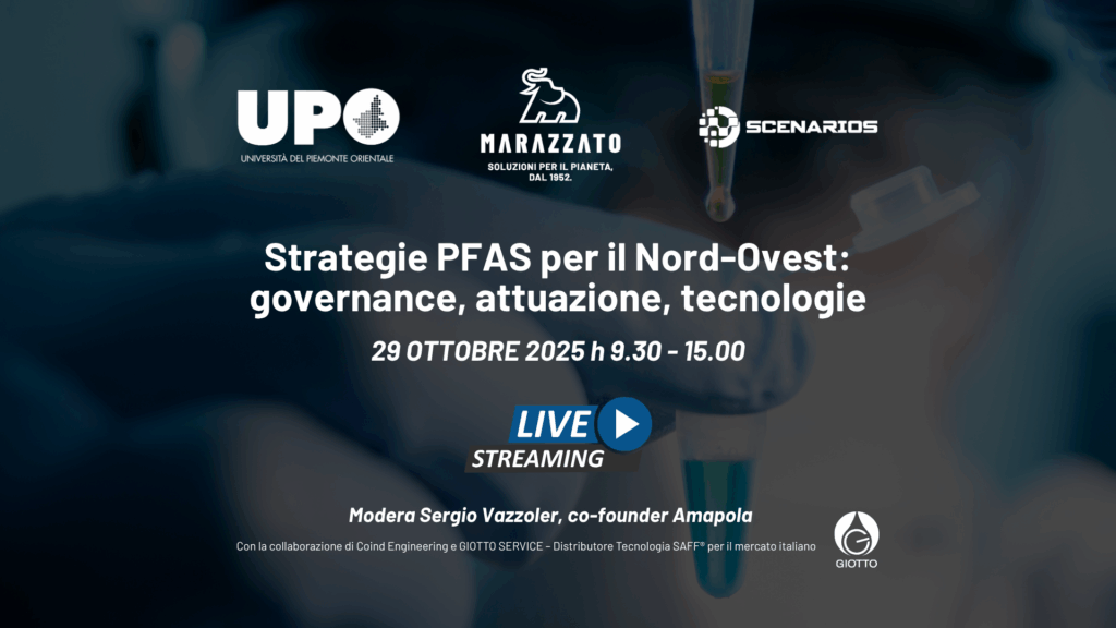 L'appuntamento è per il 29 ottobre 2025, dalle 9:30 alle 15:00, per parlare del trattamento dei PFAS
